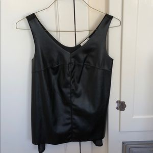 Faux leather tank